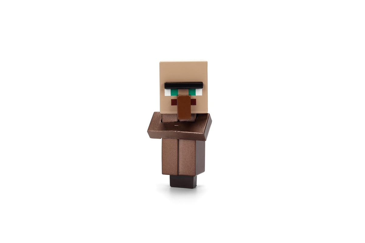 Jada Minecraft Metalfigs 4-Pack - 2.5” Die-Cast Collectible Figures Toys - Wave 4 Set Featuring Steve with Sword, Alex with Axe, Skeleton & Villager
