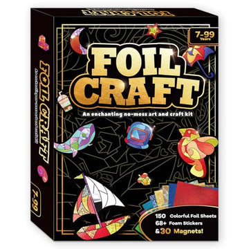 FLUXOJOY Foil Art Craft Kits for Kids, Mess -Free Fun Activity Set for Child, DIY Printing Craft Kit, Birthday Party Gifts for Ages 4 5 6 7 8 9 10 11
