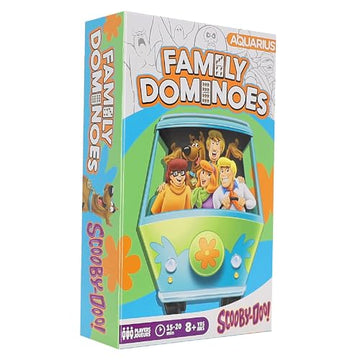 AQUARIUS Scooby-Doo Family Double 6 Dominoes Game - 28 Cartoon Tiles Featuring Scooby Doo - Easy Matching Game for Kids & Adults - Official Scooby-Doo