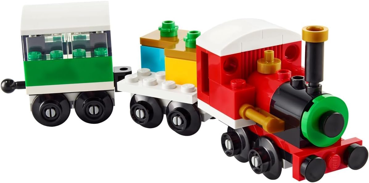 LEGO Creator 30584 Winter Holiday Christmas Train with Locomotive, Flatbed Wagon, and Carriage (73 Pieces)