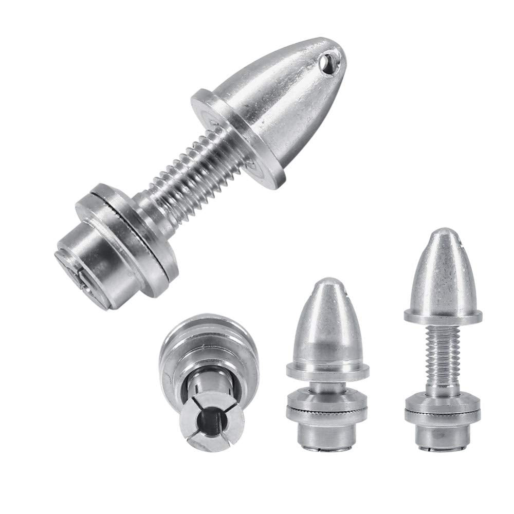 RuiLing 4pcs 3.0mm Aluminum Bullet Airplane Spinner for M5 RC Airplane Electric Aircraft DIY Parts