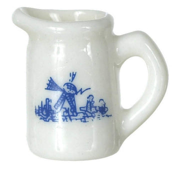International Miniatures Dollhouse Miniature Porcelain Pitcher with Blue Design