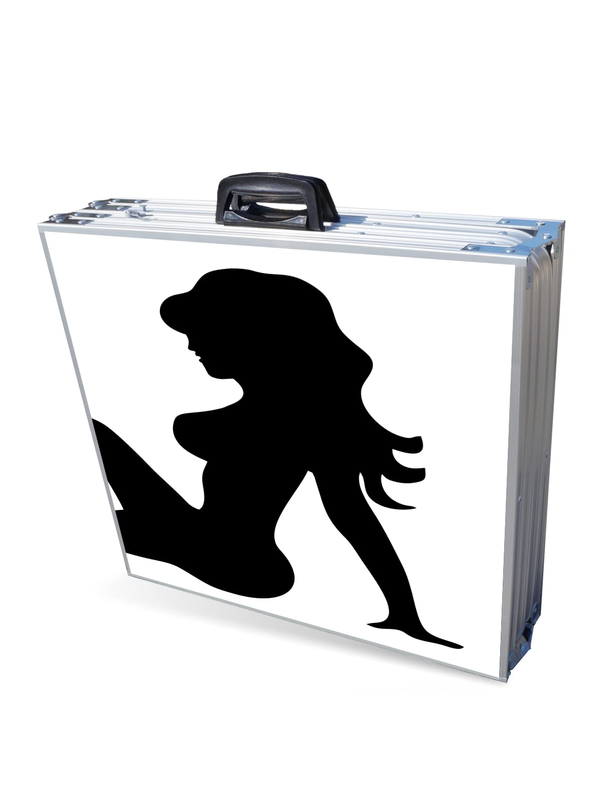 PARTYPONG 8-Foot Folding Beer Pong Table - Trucker Girl Edition (Base Model)