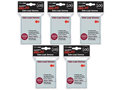 (500) ULTRA PRO PRO-FIT Side Loading Inner Card Sleeves MTG Pokemon STANDARD Deck Size (5 packs of 100) [Double Sleeving]
