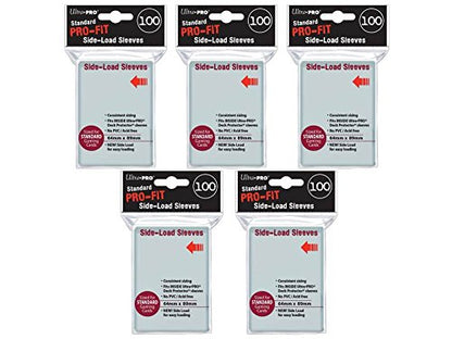 (500) ULTRA PRO PRO-FIT Side Loading Inner Card Sleeves MTG Pokemon STANDARD Deck Size (5 packs of 100) [Double Sleeving]