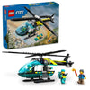 LEGO City Emergency Rescue Helicopter, Toy Aircraft Playset for Kids, Fun Gift for Boys and Girls Aged 6 Plus, Hiker, Rescuer, and Pilot Minifigures