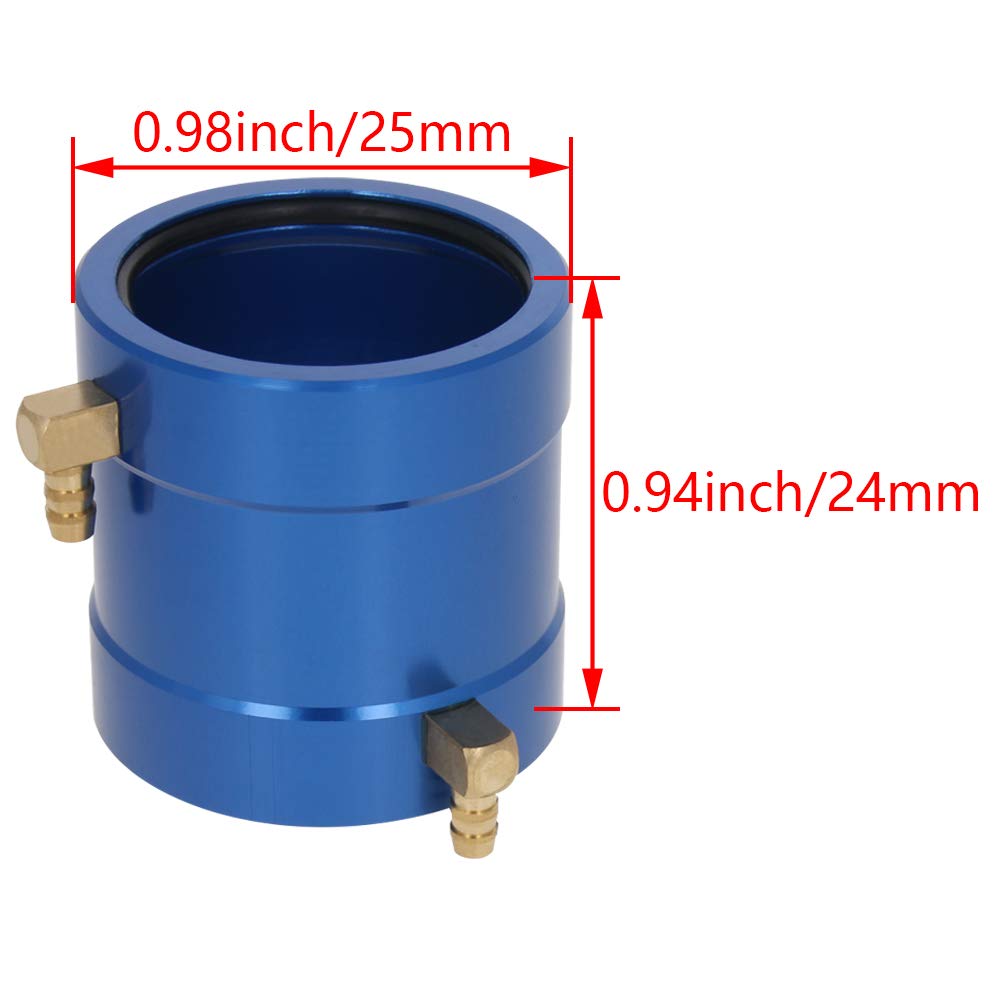 Fielect Motor Aluminum Water Cooling Jacket Metal Remote Control Model Boat PartsBlueSuitable for40Series Remote Control Boat Motor Parts Accessories