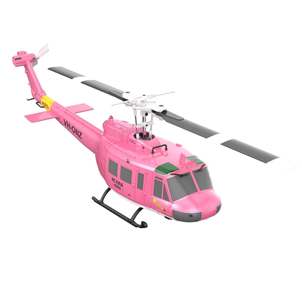 XMBRICDIYY UH-1 Huey RC Helicopter, 1/48 2.4G 6CH Flybarless RC Helicopter Model with Optical Flow Positioning, Outdoor Airplane for Beginner (RTF