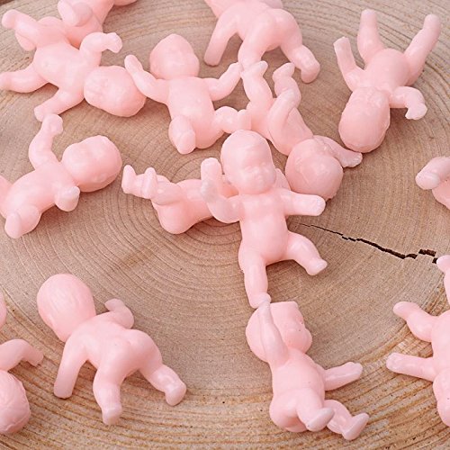 24Pcs King Cake Babies, 1.2 Inch Mini Babies for Baby Shower Game