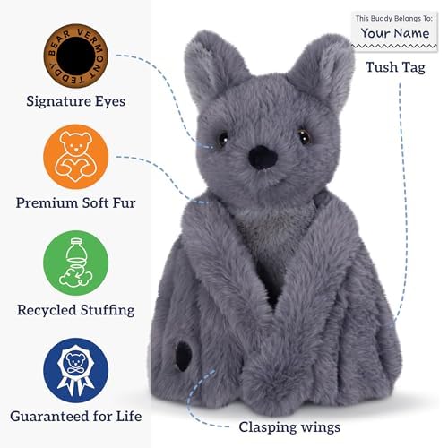 Vermont Teddy Bear Bat Stuffed Animal 15 Inch | Halloween Plush Toy with Cozy Wings | Designed with Love in the USA | 100% Recycled Stuffing | Stuffed