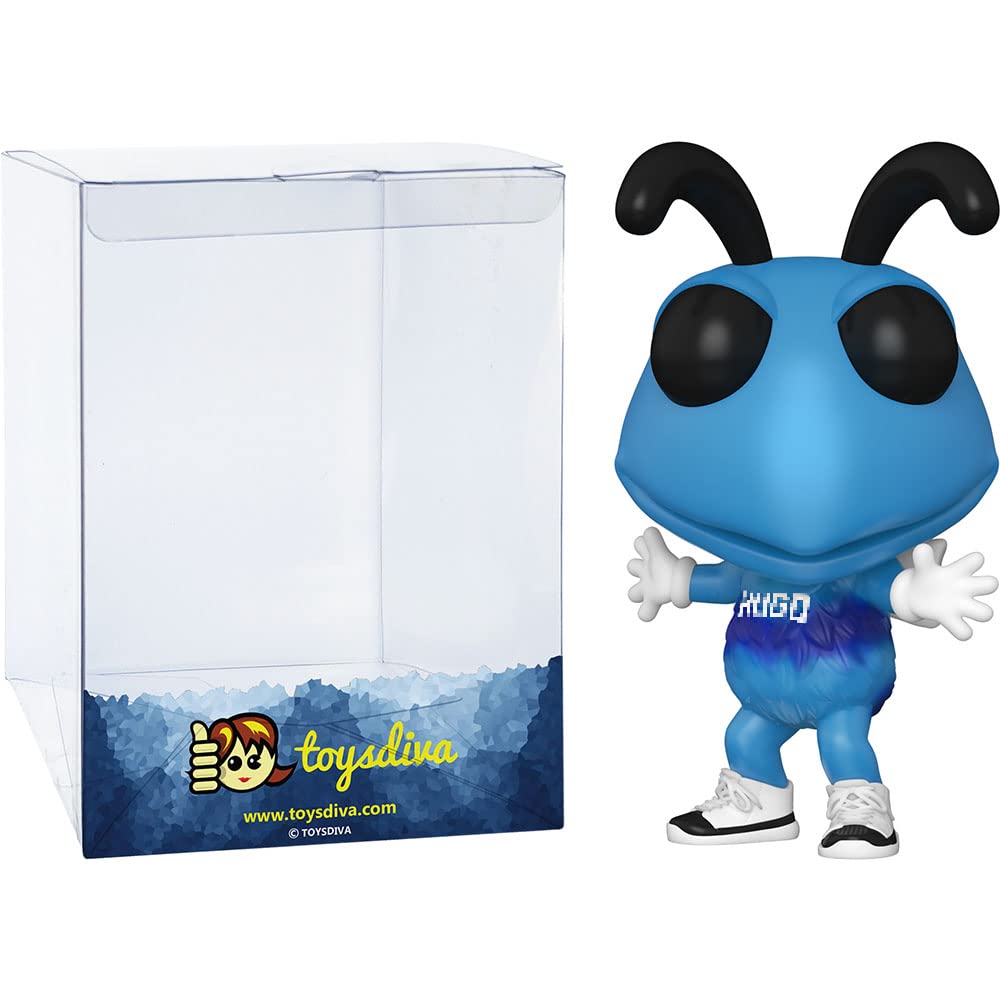 Funko Hugo [H o r n e t s ]: P o p ! Mascot Vinyl Figurine Bundle with 1 Compatible 'ToysDiva' Graphic Protector (005-52165 - B)