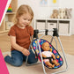 Fash n kolor 3 Piece Baby Doll Play Set - Polka-Dot Design Pack n Play, Foldable Doll Stroller, High Chair - Fits 18 Inch Dolls - Pretend Play Doll
