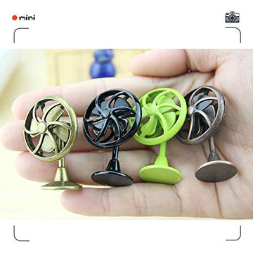 SXFSE Dollhouse Decoration Accessories, 1:12 Dollhouse Miniature Scene Model Table Fan (4 Pcs, 30 x 43 mm)