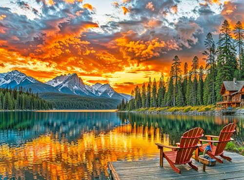 Cross & Glory | 1000 Piece Jigsaw Puzzles for Adults | Dockside Reflections