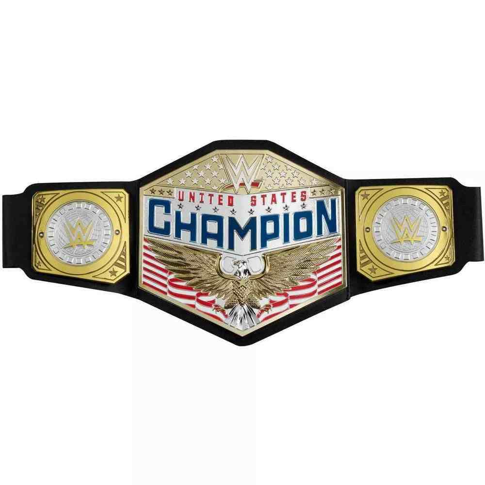 Mattel WWE United States US Championship Role Play Kids Title Belt, Authentic Styling with Adjustable Belt Ages 6 Years Old & Up, Youth, Black