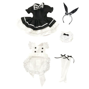 niannyyhouse 1/3 1/4 1/6 BJD Dolls Clothes Dress Apron Headdress Underpants Socks Bunny Maid Suit Ball Jointed Dolls Accessories Dress Up Gift