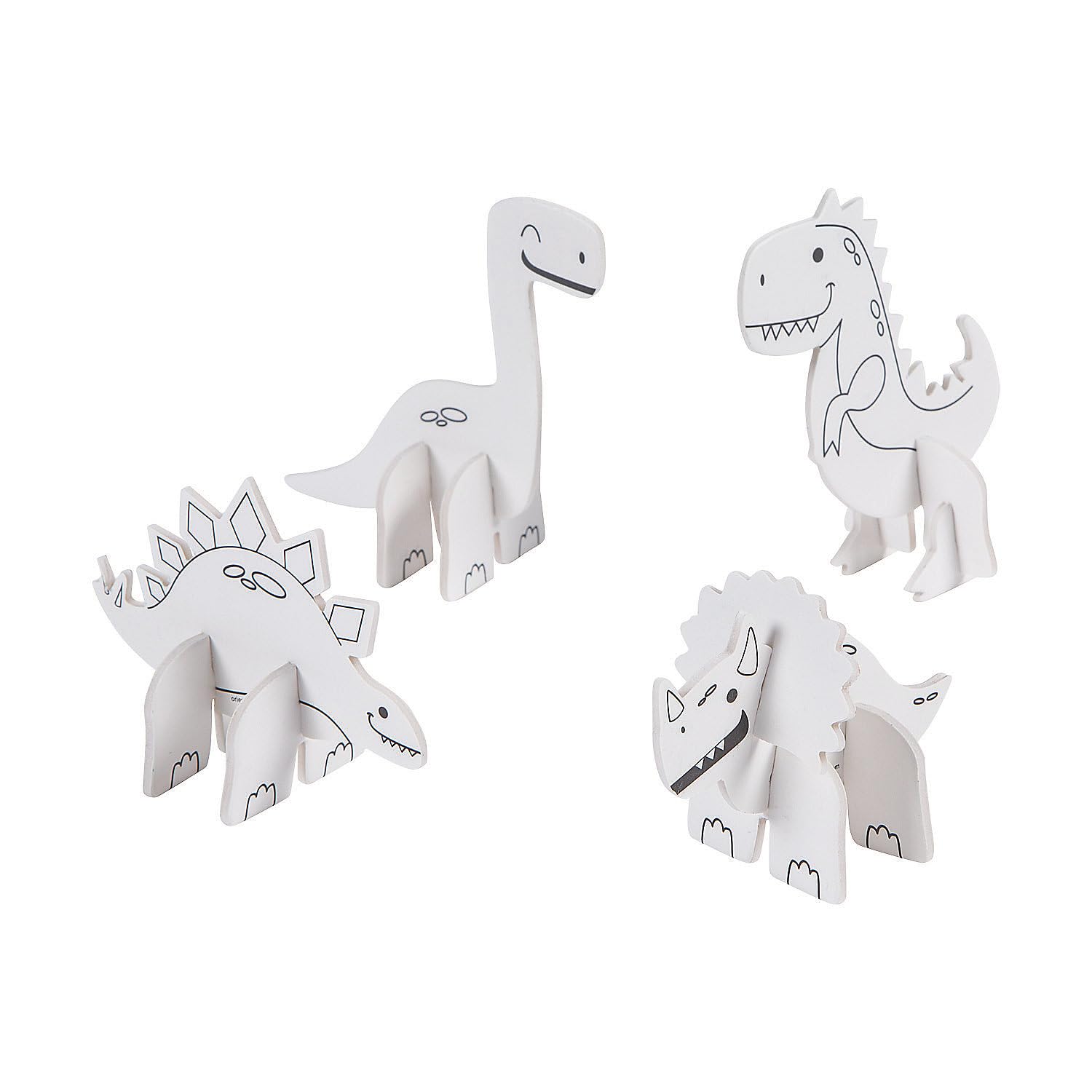 Fun Express CYO Foam Mini Dinosaur Craft Kits - VBS Vacation Bible School Supplies/Decor - 48 Pieces