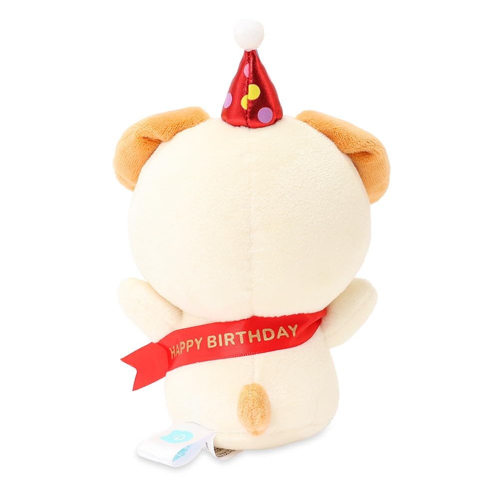 Anirollz Happy Birthday Puppiroll Plush - Soft & Cuddly Stuffed Dog, Cute Collectible Gift for Plush Lovers, 6” Small & Huggable