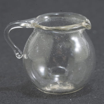 Dollhouse Miniature Clear Glass Pitcher with Handle