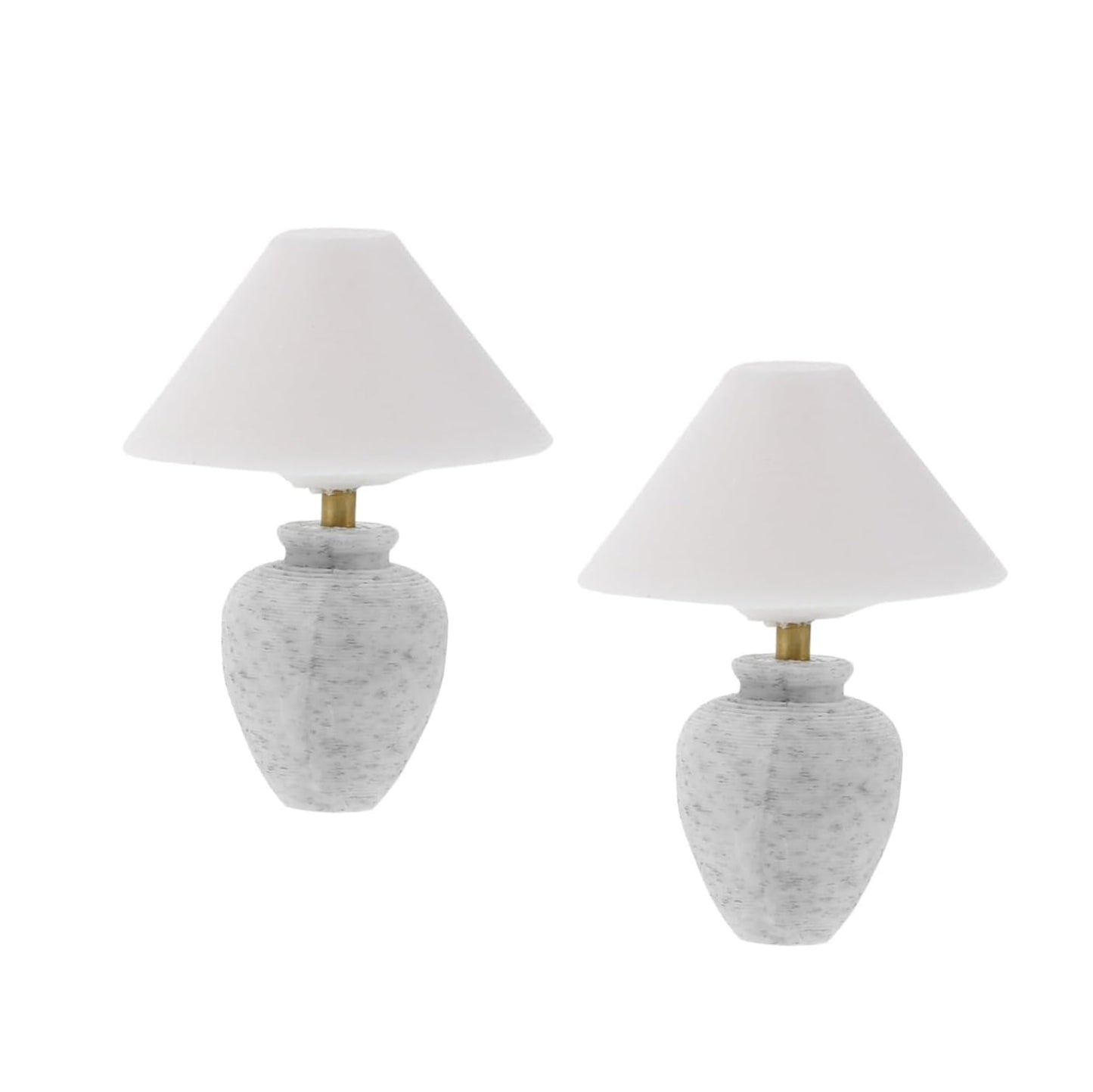 2 Pcs Miniature Table Lamp Models - 1:12 Scale European Design Dollhouse Furniture - Mini Bedside Lamps for DIY Desktop Decoration, Bedroom Diorama