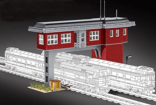 General Jim's Railroad Signal Station Modular Building Block Bricks Set This Set Contains 1809 Piece, baseplates Included, for Train Enthusiasts