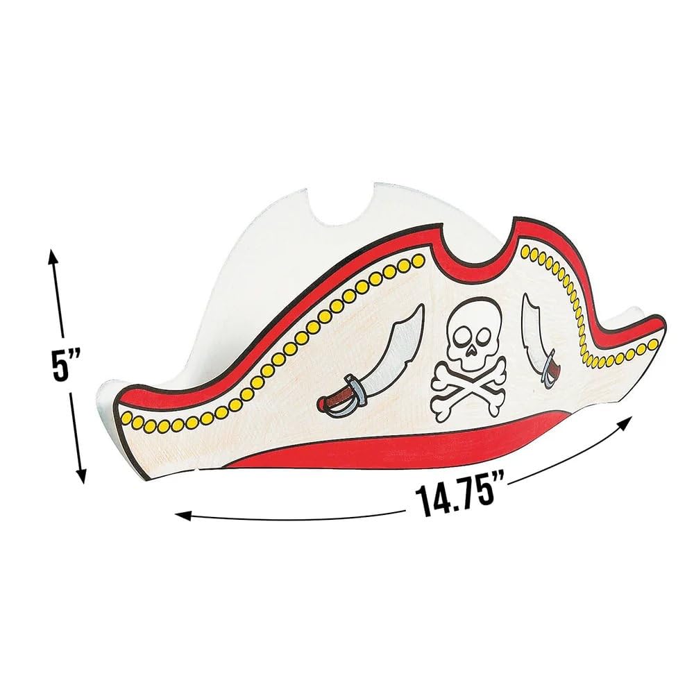 Color Your Own Pirate Hat 1Dz - Crafts for Kids and Fun Home Activities