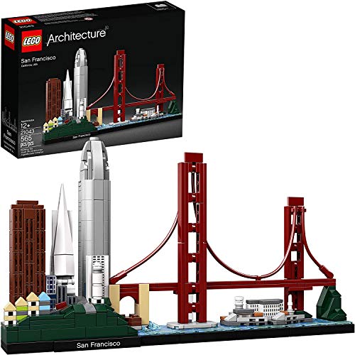 LEGO Architecture Skyline Collection 21043 San Francisco Building Kit Includes Alcatraz Model, Golden Gate Bridge and Other San Francisco