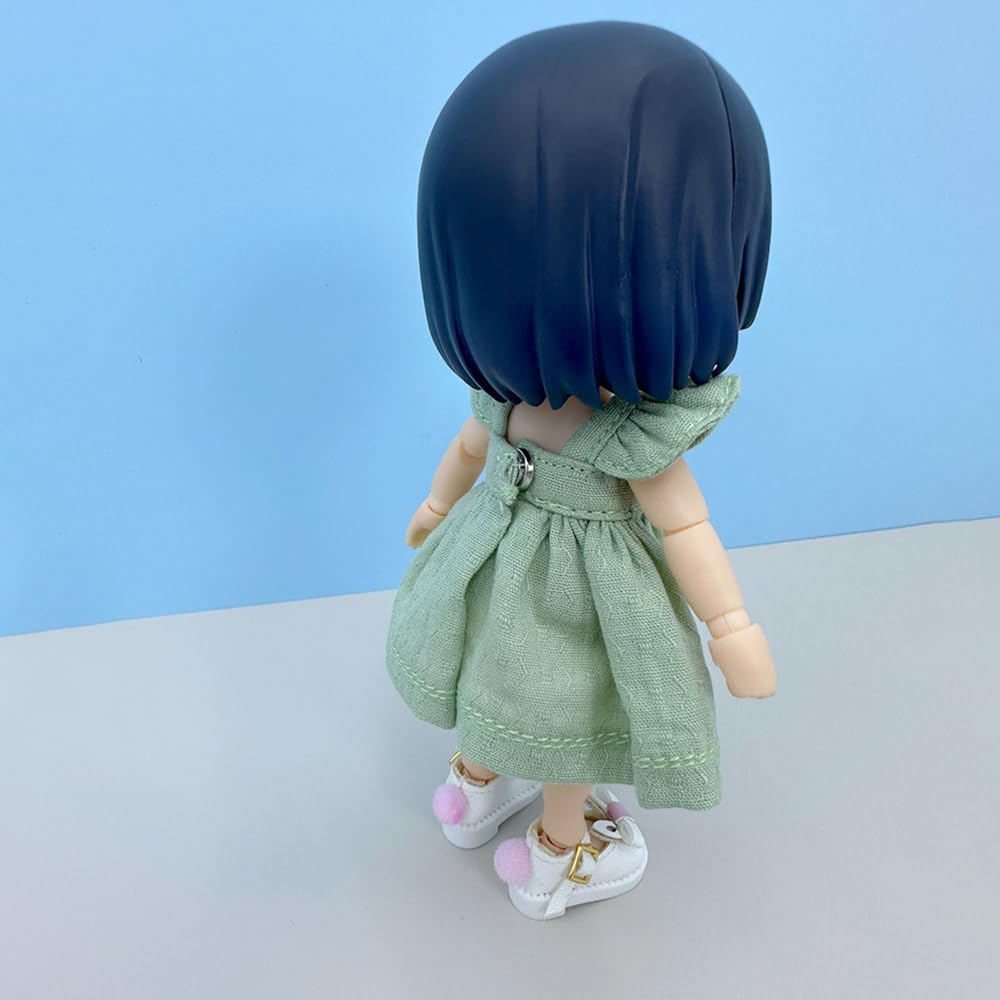 niannyyhouse OB11 1/12 BJD Doll Clothes Dress Bunny Shoes 4.3in Action Figures Doll Dressup (Green)