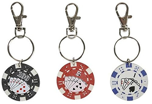 Rhode Island (KCPOKER) Poker Chip Keychain (12 Pack)
