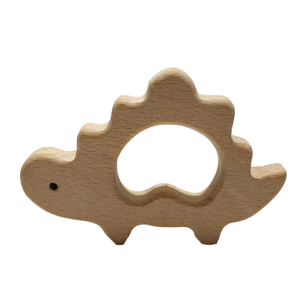 10pcs Lovely Cartoon Wood Dinosaur Pure Natural Animal Shape Beech Wooden Handmade Pattern DIY Jewelry Making Necklace Pendant (Dinosaur 10pcs)