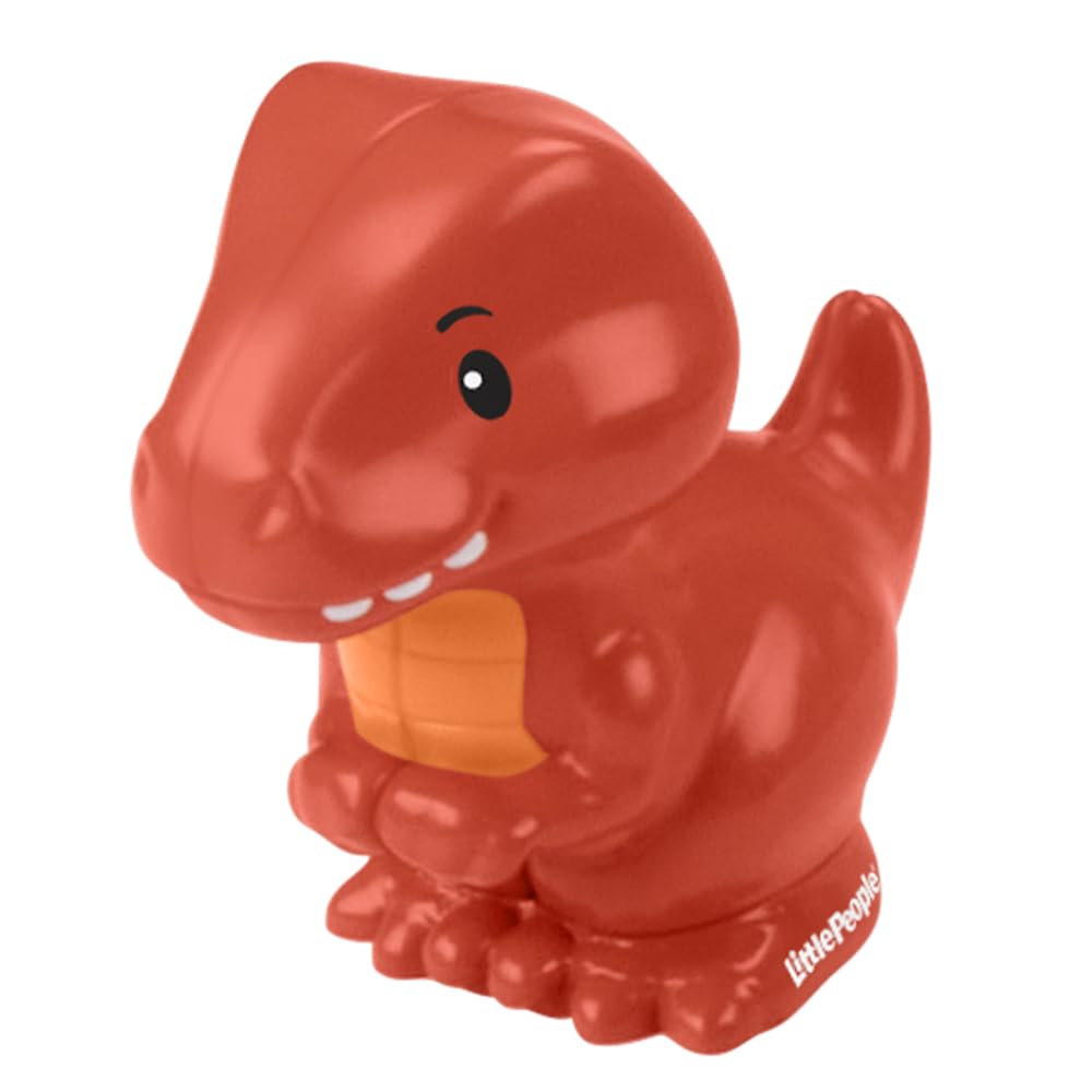 Fisher-Price Replacement Part Little People Dinosaur Village Playset HYH66 - Includes 1 Orange Raptor Dinosaur Figure