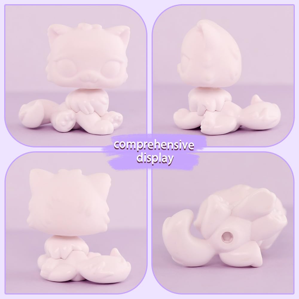 diylpshome 6Pcs Mini Pet Figure Base, Ideal for DIY Paint & Model Kits,Custom DIY Collie Dachshund Great Dane Cocker Spaniel Tabby Cat Sitting Cat