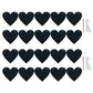 FAZHBARY 2 Pack Black Felt Heart Garland Banner for Valentines Banner Gothic Decor Farewell Wedding Anniversary Party Decorations
