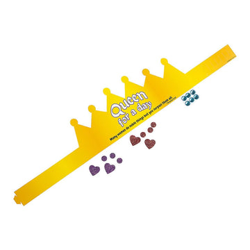 Fun Express Queen for a Day Blessed Mom Crown Craft Kit - Makes 12 - DIY Craft Gifts for Kids