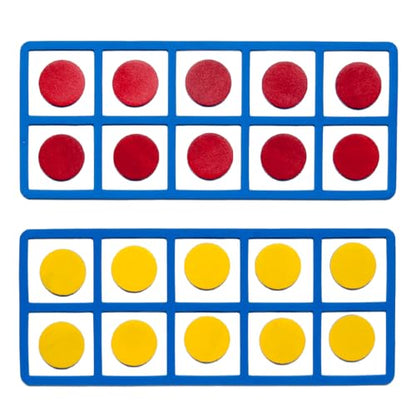 LEARNING ADVANTAGE Giant Magnetic Foam Ten Frames with 20 Disks