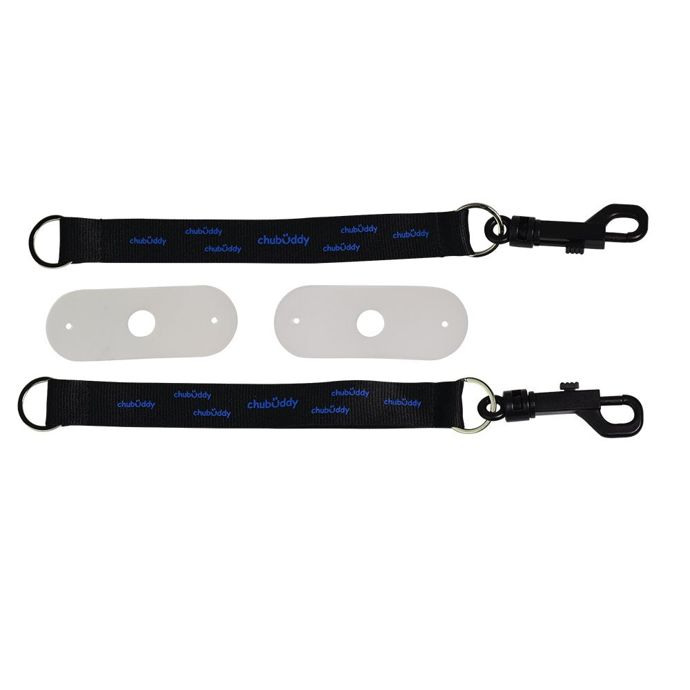 Chubuddy Chew Holder Black Screen Print- Black Tether and Natural Strap