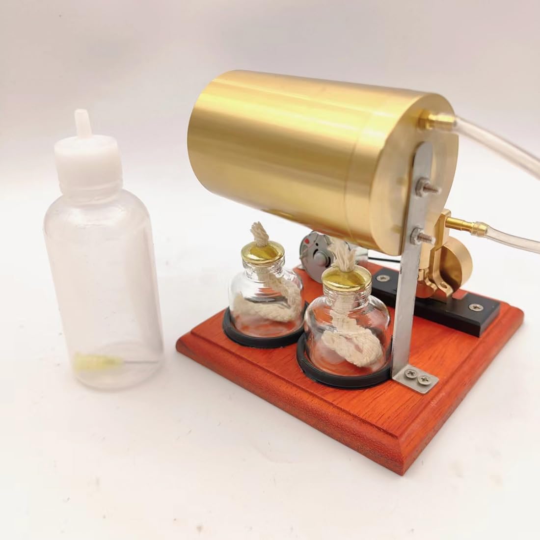 ENGINEDIY Steam Engine Kits That Works, Mini Swing Type Steam Engine with Boiler DIY Kit, Metal Engine Model Kits for Adults to Bulid