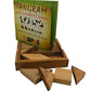Tangram Wooden Puzzle Geometry Game, with 48 Silhouette Challenge Booklet