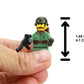 Battle Brick 1.6 Inches Tall Collectible US Marine WW2 Soldier Custom Minifigure | Genuine Military Minifig | Printed in The USA | World WAR 2 | Great