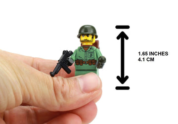 Battle Brick 1.6 Inches Tall Collectible US Marine WW2 Soldier Custom Minifigure | Genuine Military Minifig | Printed in The USA | World WAR 2 | Great