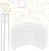 Wedding Bubbles Bulk - White Heart Top Wands (100 Count) Individual Mini Bubble Wand Favors for Weddings, Celebration Party Favor for Guests - Stock
