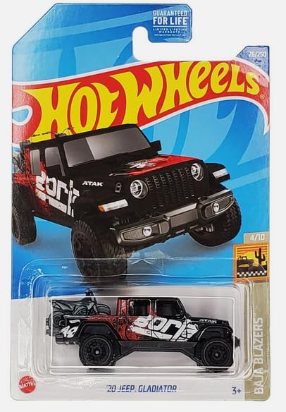 Hot Wheels '20 Jeep Gladiator, Baja Blazers 4/10 (Black)