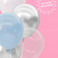 xo, Fetti 25 Blue White Latex Balloons 12" | Coastal Cloud Nine Party Decor