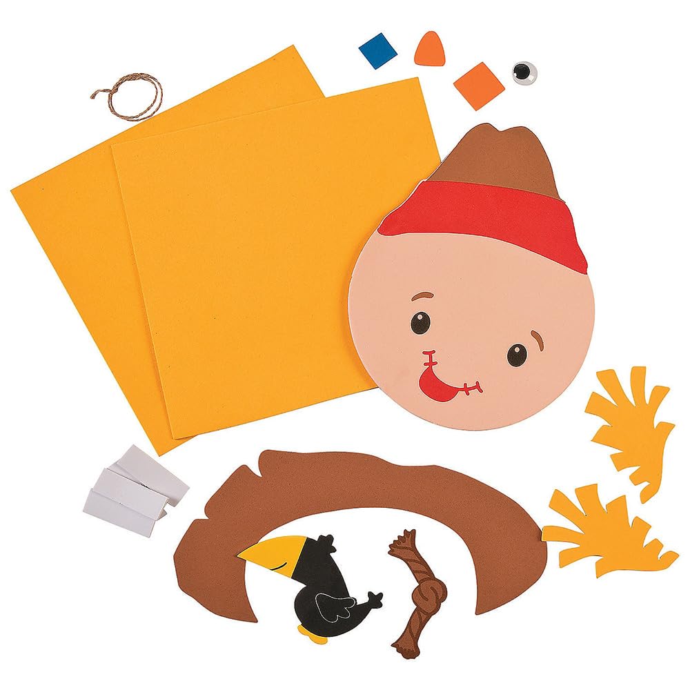 Scarecrow Handprint Craft Kit - Makes 12 - Fall Crafts for Kids and Fun Home Activities