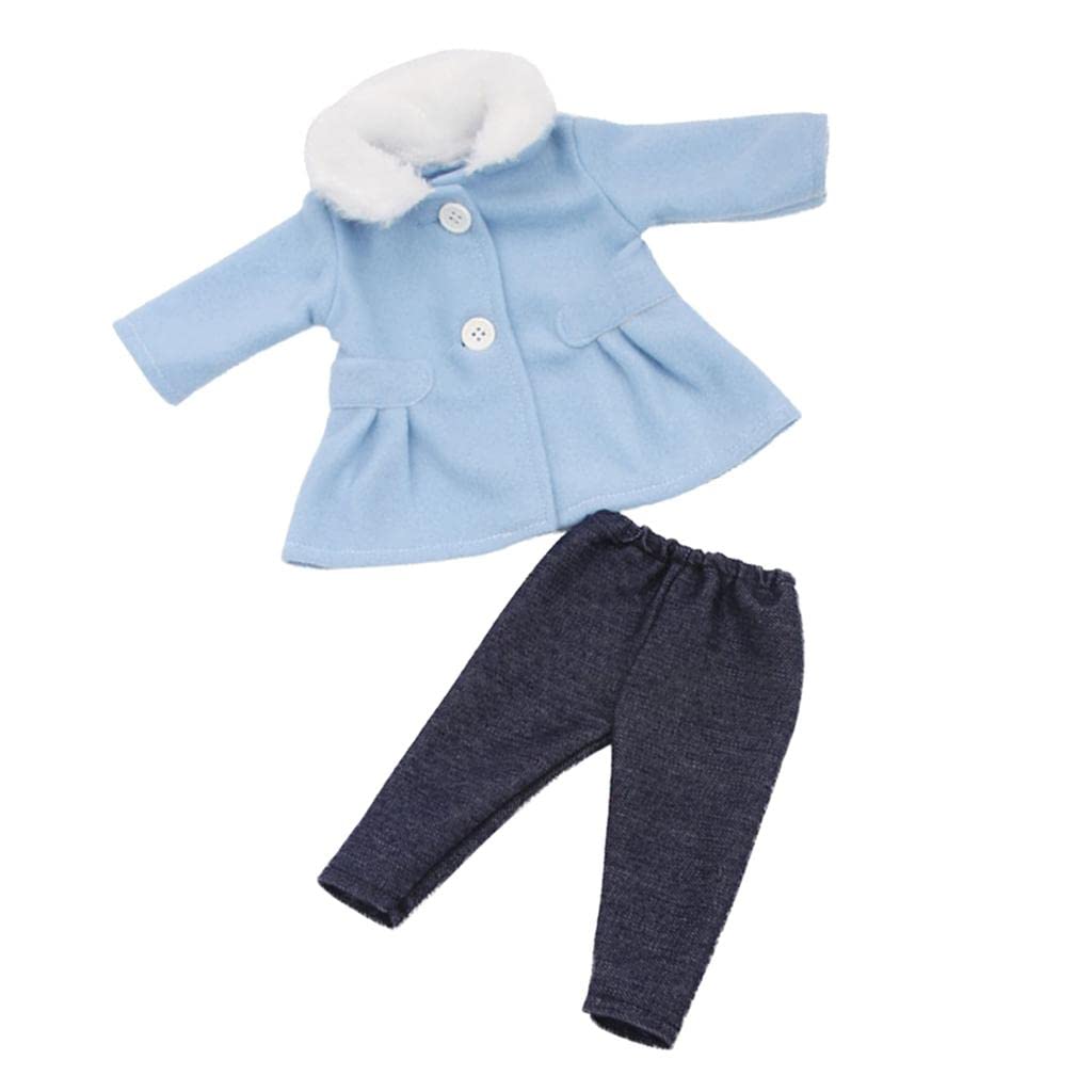 Simhoa Miodepuppe Clothes Winter Doll Pants for 18 Inch Girls Dolls Dress Up, Sky Blue