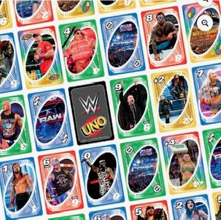 Mattel Games UNO WWE Card Game Featuring Collectible Deck with Fan-Favorite Superstars for Kids & Family Nights & Parties