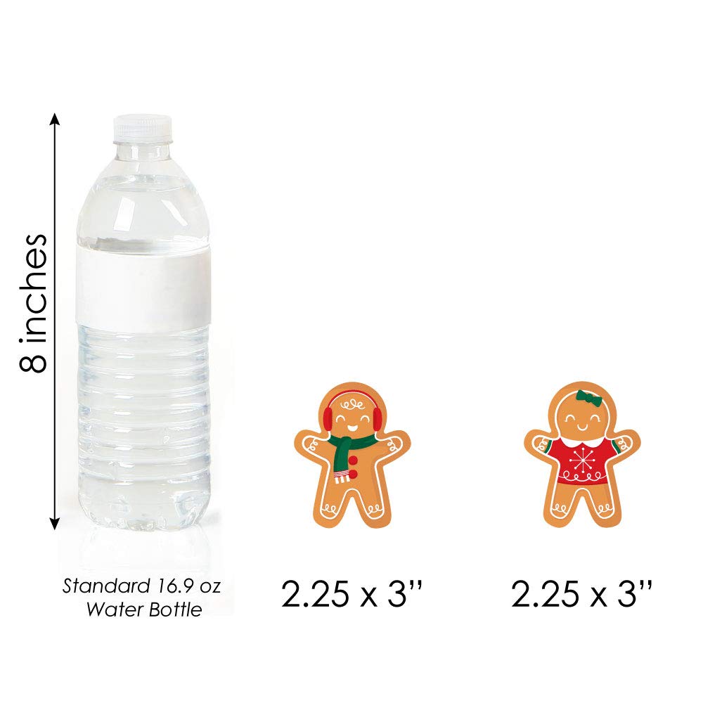 Big Dot of Happiness Gingerbread Christmas - DIY Shaped Gingerbread Man Holiday Party Cut-Outs - 24 Count