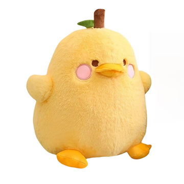 NCAIUNAE Cute Fruit Pear Duck Stuffed Animal Plush Toy Pillow - Girls and Boys Birthday Gift - 11.8" (Yellow 11.8)