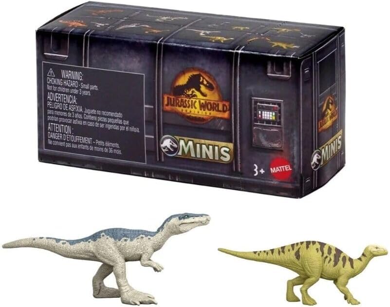 Jurassic World Dominion Minis Surprise Pack - Box of 4 Collectible Mini Dinosaurs | No Duplicates, 2? Figures - Ages 3+