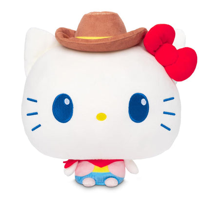 TeeTurtle Cloudheads Cowgirl Hello Kitty Plush - 8-Inch Amazon Exclusive Official Sanrio Stuffed Animal with Embroidered Details - Soft Cuddly Plush